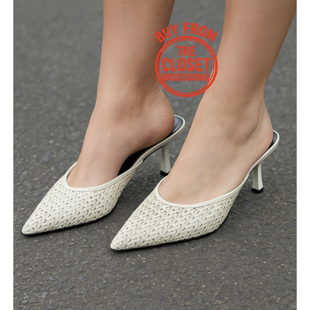 RARE!!! ZARA Braided Woven Heeled Mules NWT 🤍